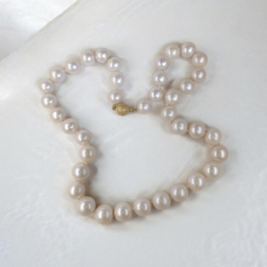 Collier Edison pearls et or 14k