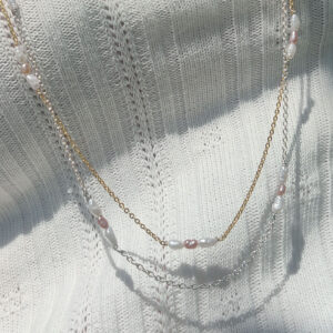 Collier chaîne et perles