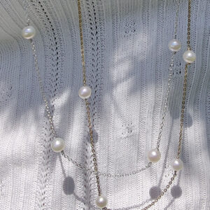 Collier chaîne et perles