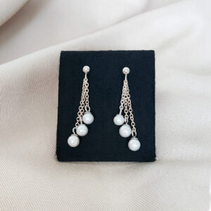 Boucles d'oreille en argent et perle d'eau douce