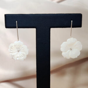Boucles d'oreille en argent et nacre