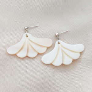 Boucles d'oreille en argent et nacre
