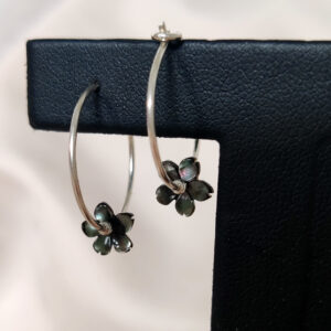 Boucles d'oreille en argent et nacre
